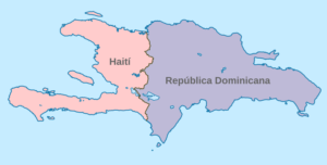 Mapa de Haiti y República Dominicana